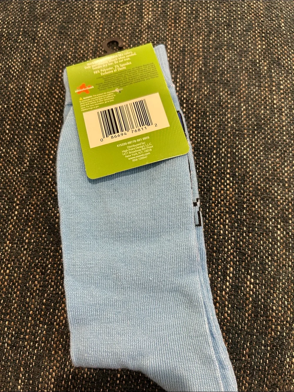 Nickelodeon Light Blue '90s Baby Graphic Men's Socks